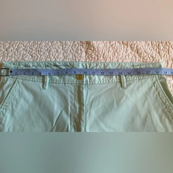 Talbots Relaxed Chino Mint Green 4 Pocket - Picture 6 of 8